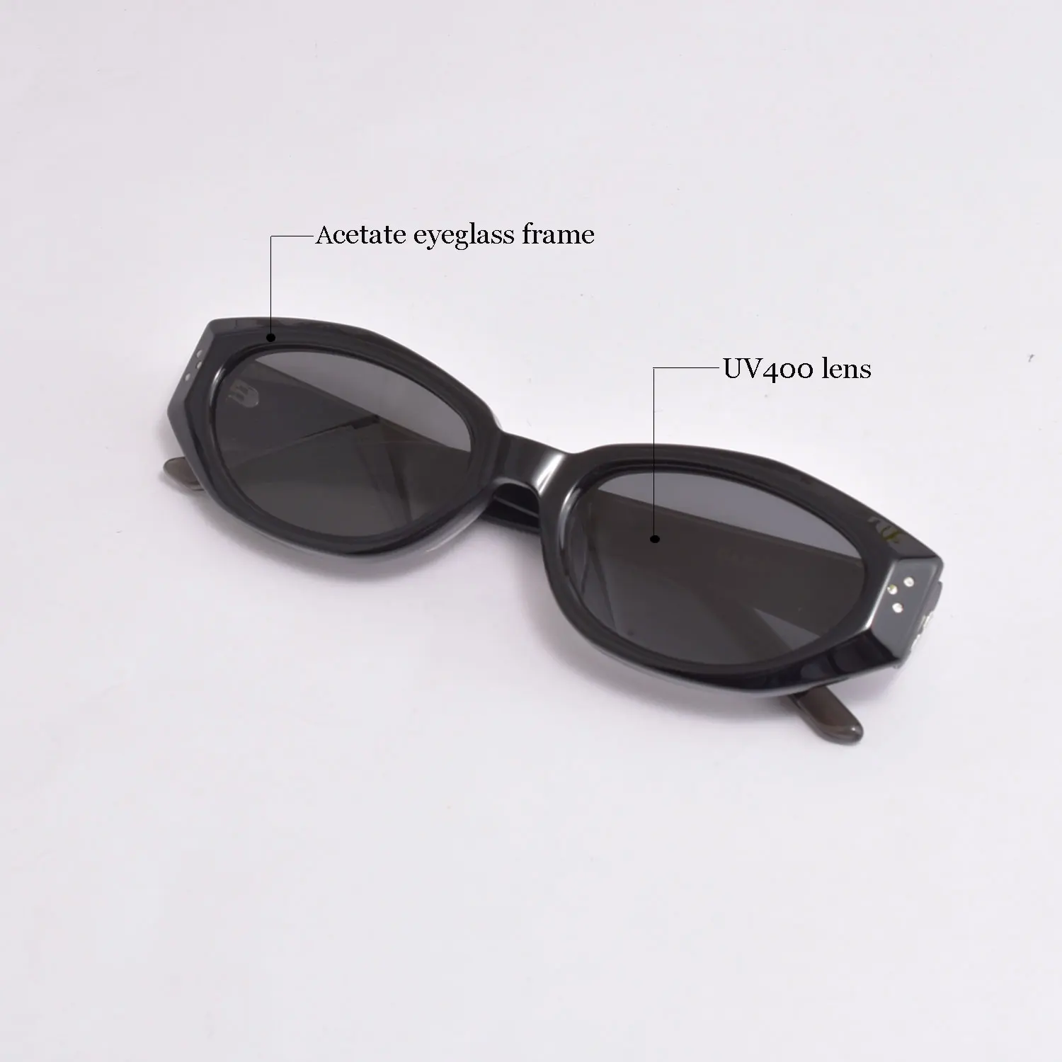 GENTLE 아세테이트 타원형 선글라스 남녀공용, UV400 렌즈, DADA 야외 자동차 운전 러닝 선글라스