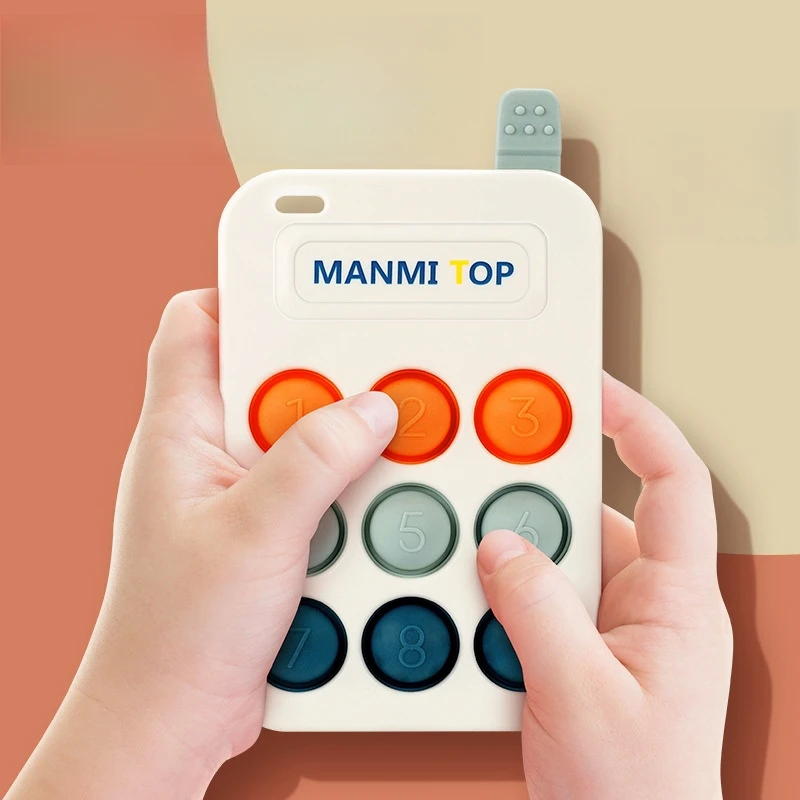 

Children's Puzzle Early Education Mobile Phone Digital Press Music Toys Fine Motor Sensory Training Finger Touch Toys Gifts