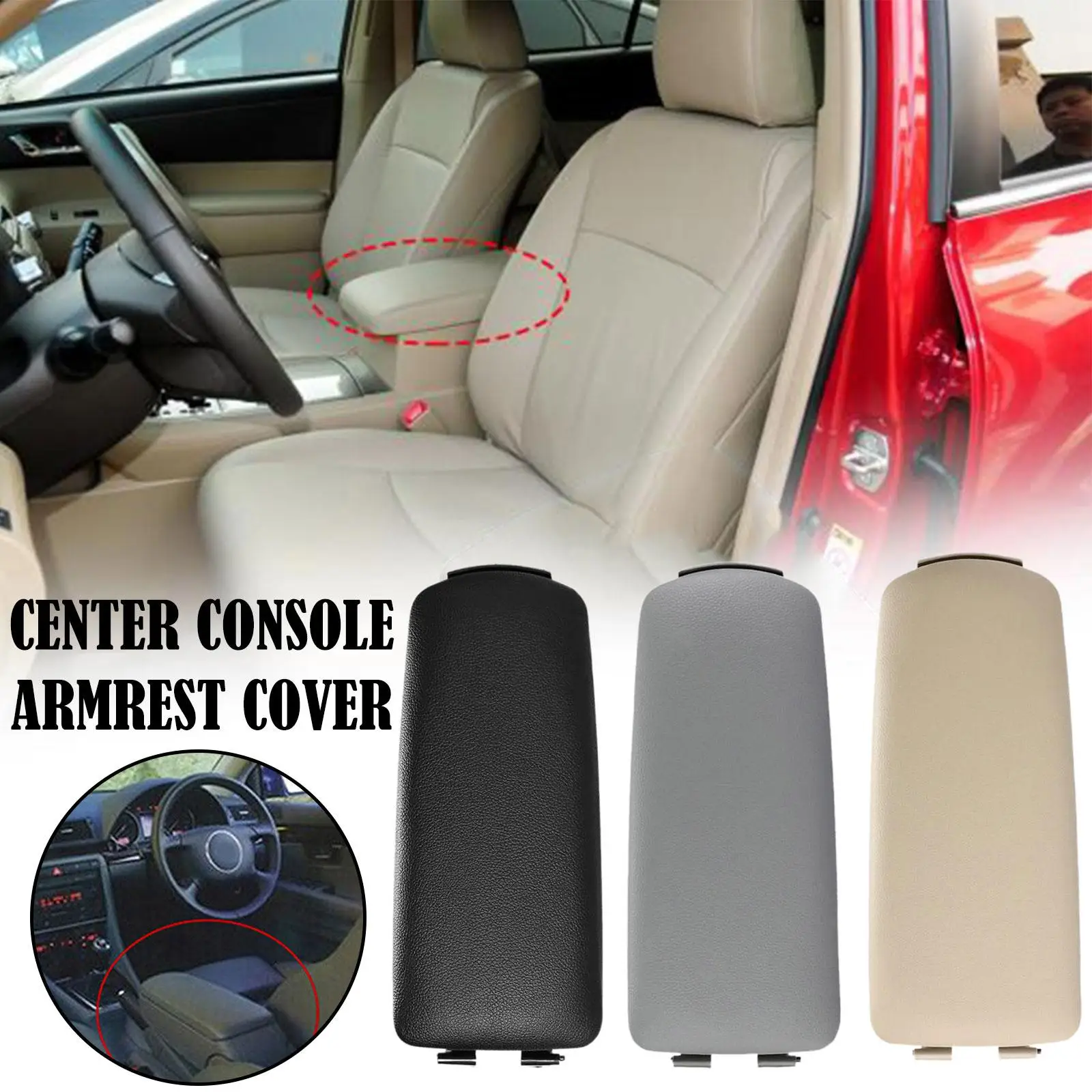 아우디 A4 차량용 팔걸이 뚜껑 커버, B7 2004-2008 B6 2002-2004 팔걸이 센터 콘솔 보관함, 무료 배송