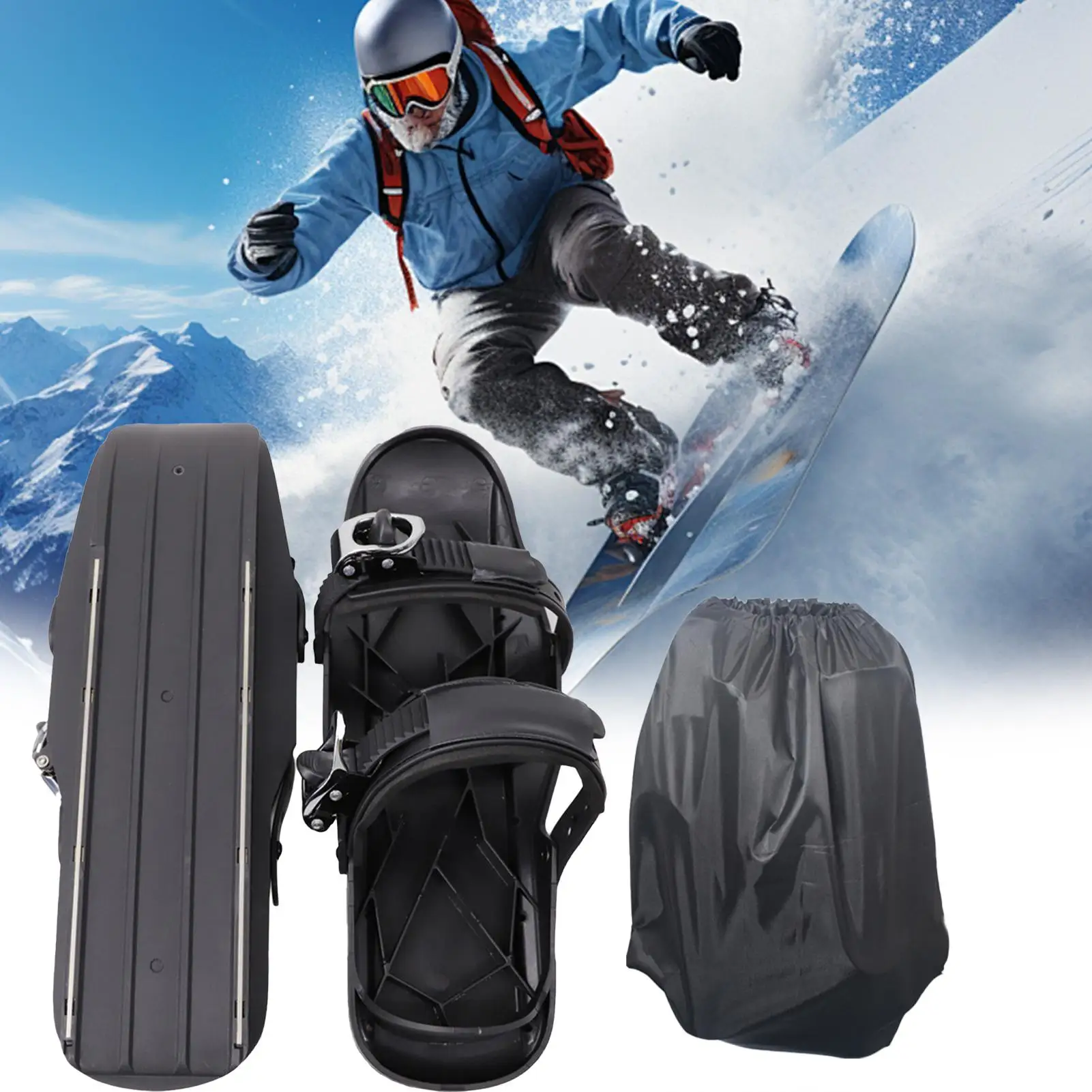 Short Ski Skates for Snow Skis for Winter Shoes Skiboard Snowblade for New Winter Sport at Snow Resorts Adjustable Ski Boot