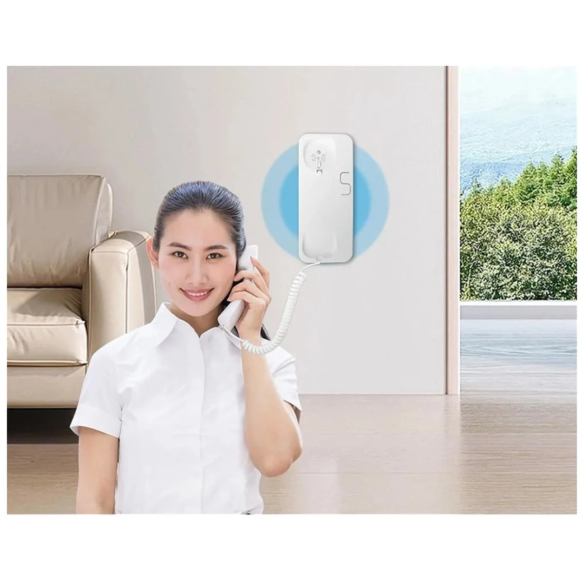 Doorbell Intercom Doorbells 2 Wire Audio Phone Without Outdoor Station Electronic Intercom Apartment Building Door Handset