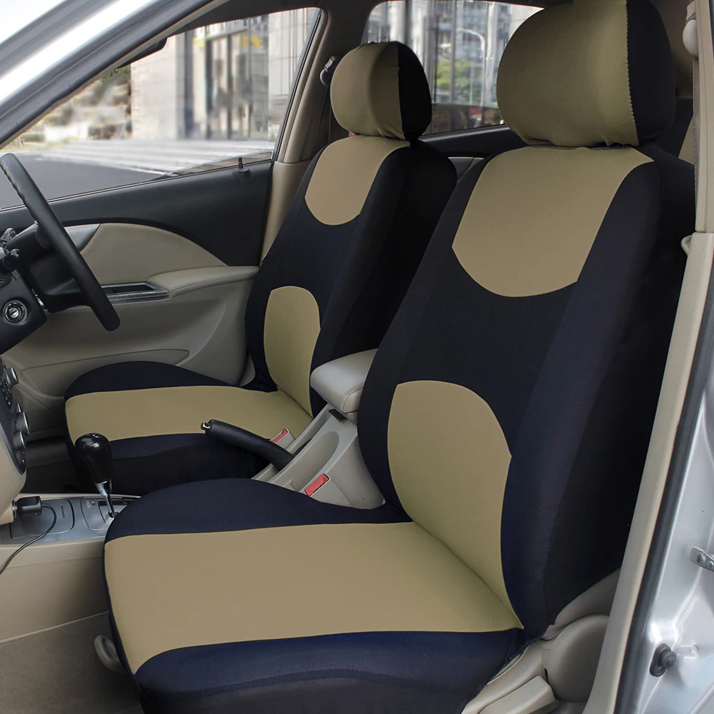 Auto Seat Covers Universal For Car Truck SUV Van 2 Seater Front Protector Front Pair Polyester