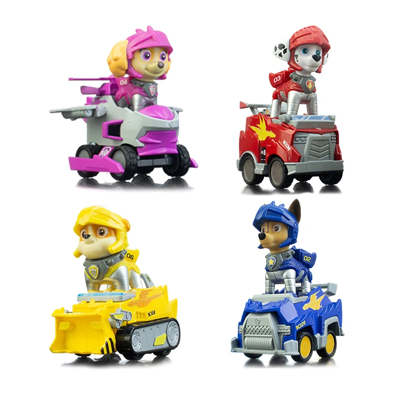 Paw Patrol Rescue Knight Return Car Building Block Chase Skye Psi Puppy Patrol Patrulha Cina Action Figure Giocattolo Regalo Per Bambini