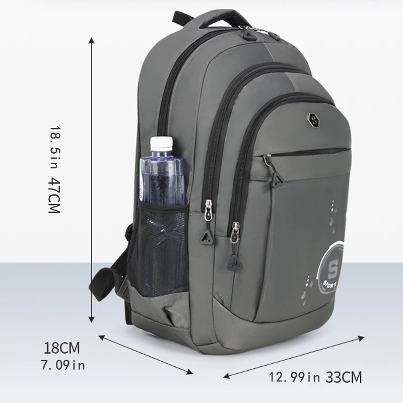 Unisex backpack - large capacity, made of durable Oxford fabric, adjustable shoulder strap, minimalist style backpack