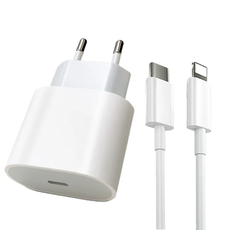 20W Fast Charging PD USB C Charger For Apple iPhone 13 pro 12 11 8 7 ipad EU Power Adapter US Plug Charge Type Port Cable |