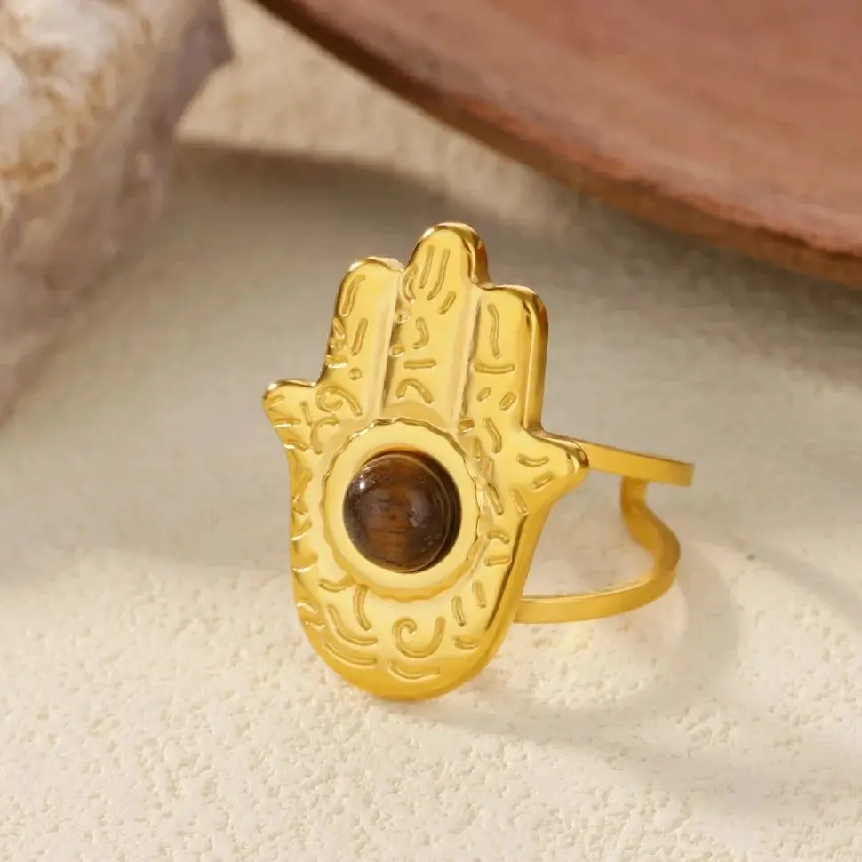 Hassam Hand Rings Gold Demons Eye Opening
