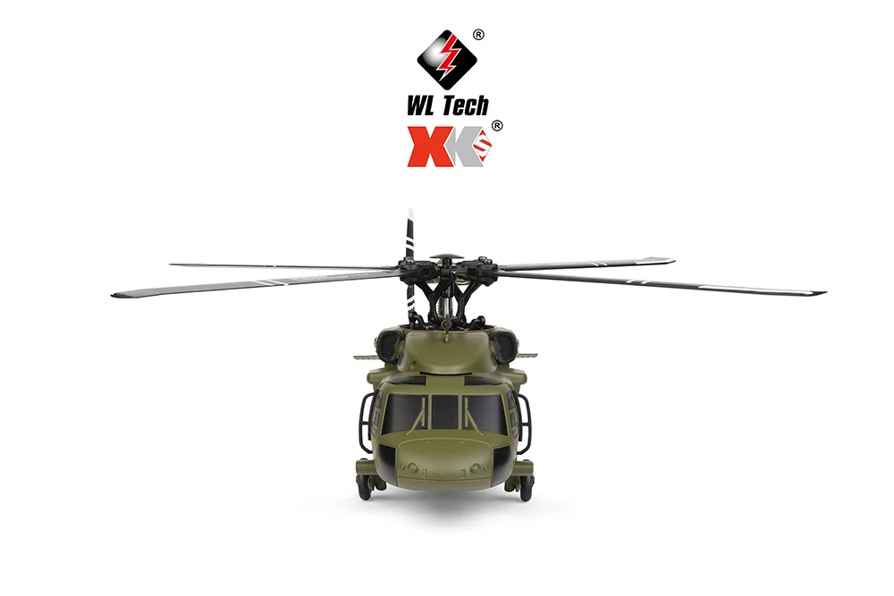 Sd4059f6418054020980e0a58fc339e4bH Wltoys K170 UH 60L RC Plane 2.4G 4CH 6 Axis Gyro Brushless Motor Military Green Helicopter RTF And XK K170 Birthday Gift for Kid