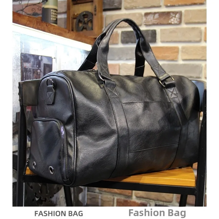 Men's Business Travel Bag Large Capacity Separate Wet And Dry Handbag with Shoe Shoulder Crossbody Bag for Fitness And Outings - 2