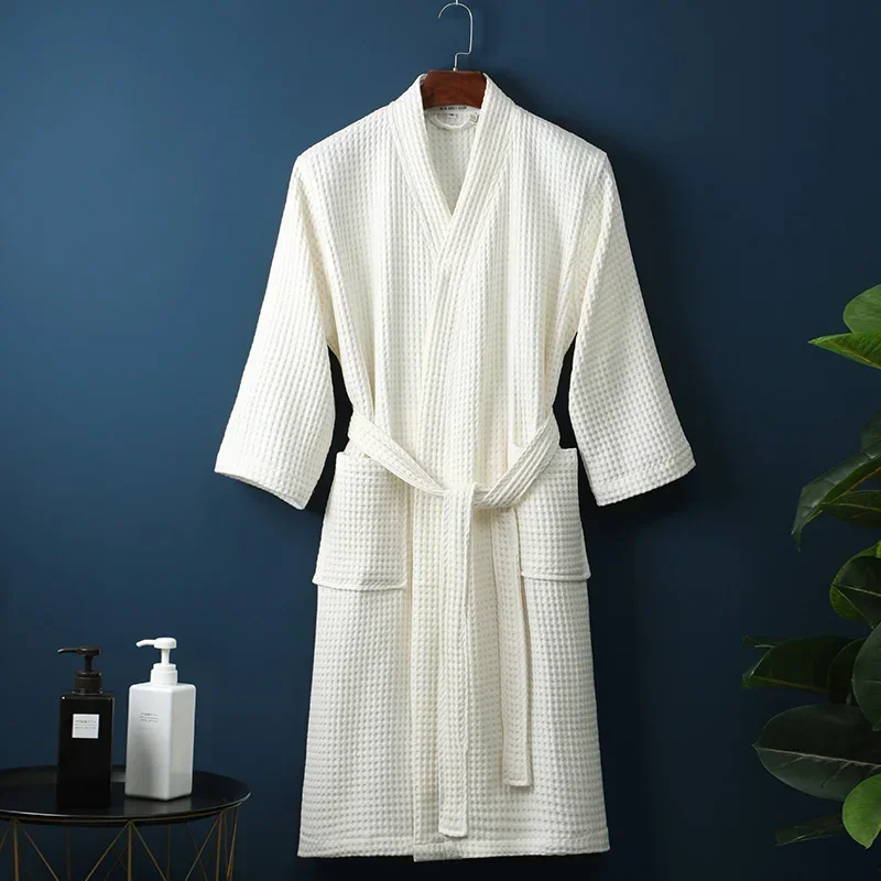 Men Women Cotton Terry Bathrobe Suck Water Towel Sleepwear Spa Hotel Long Bath Robe Kimono Plus Size Dressing Gown Lovers
