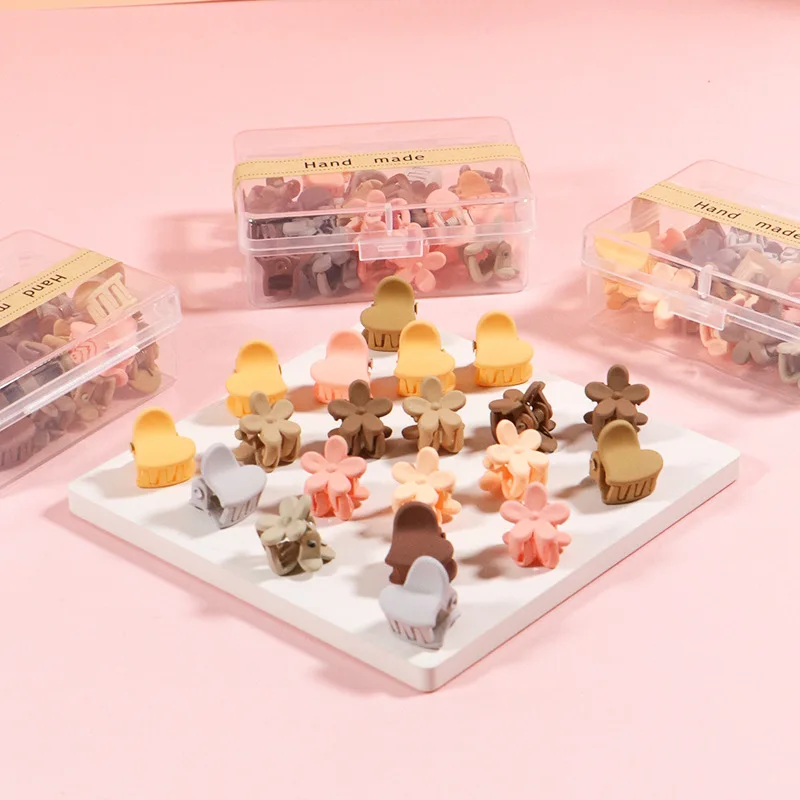

20Pcs/Box Cute Girls Baby Heart Flower Crown Animals Colorful Hair Claws Sweet Hairpins Hair Clips Kid Hair Accessories