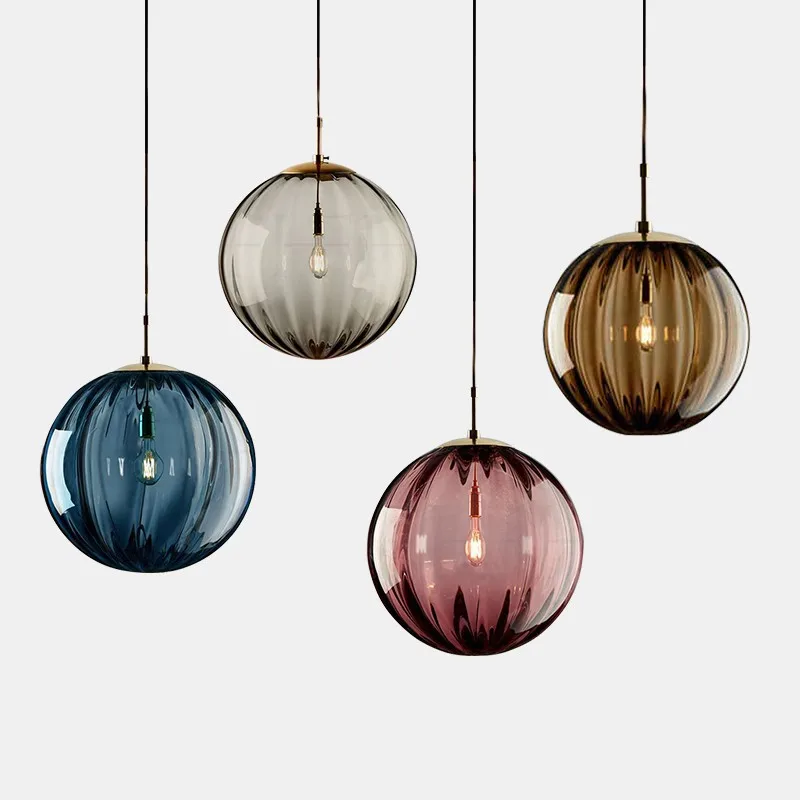 Modern Led Pendant Lamp Nordic Hanging Lights Glass Ball Lighting Fixtures Home Bedroom Living Room Suspension Luminaires Shop