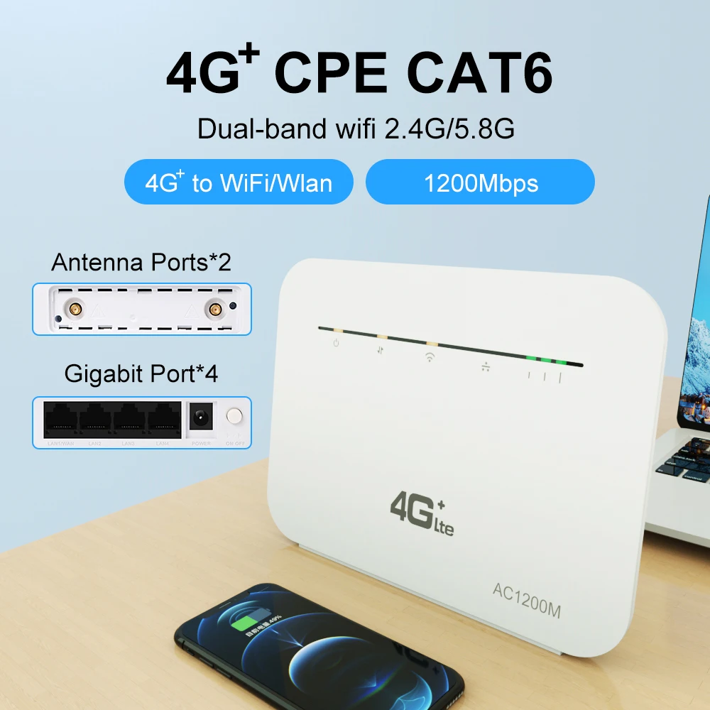 Cat6 Lte Router 300 Mbps, Modem Router Wifi 6 Sim