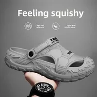 2025 New Men's Hole Shoe Anti-Odor Slip-Resistant Summer Outdoor Wear Large Size Coconut Water Shoe Trendy Wading Shoe