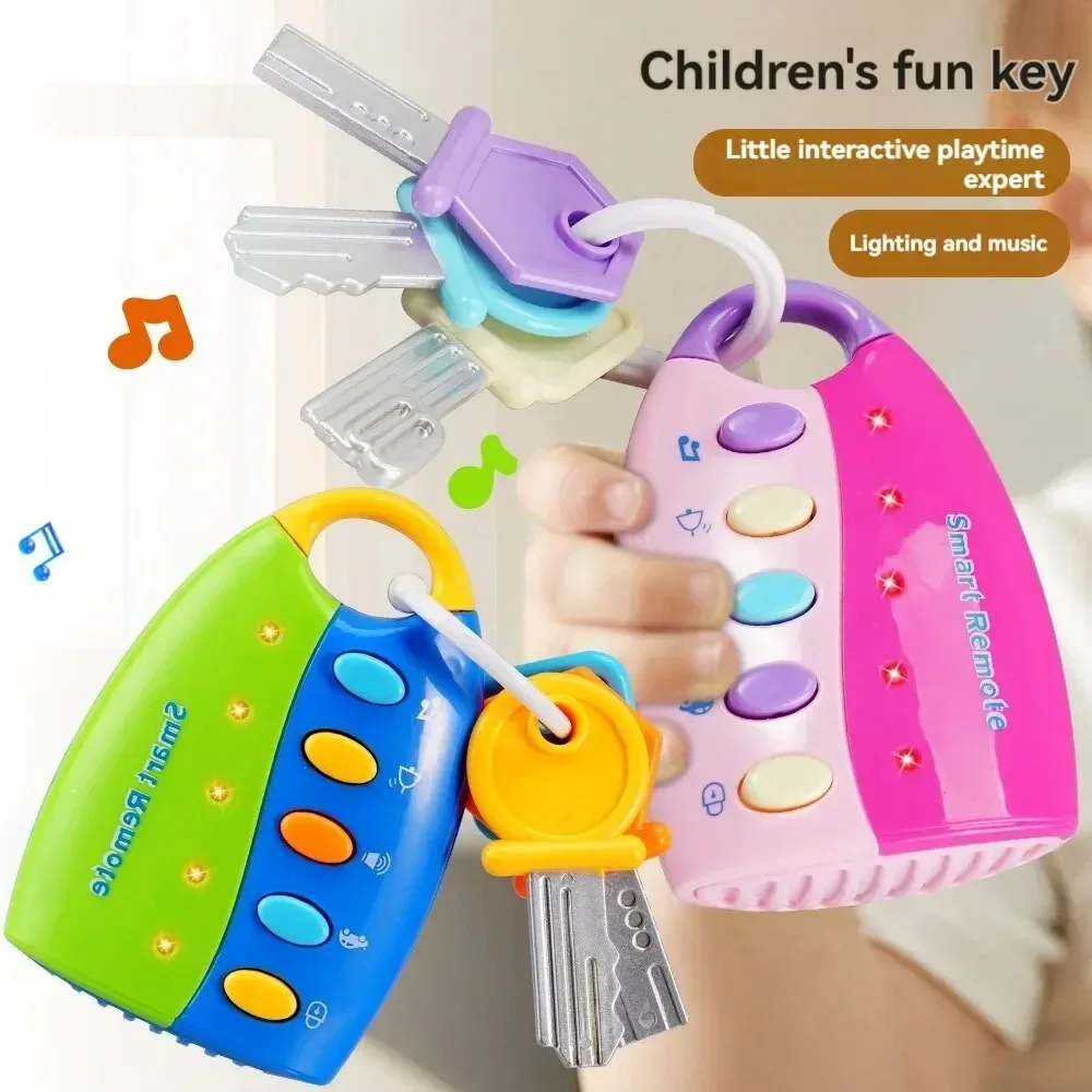 Baby Early Education Simulation Car Key Sound Effect Lights Music Fun Toys early education toys
