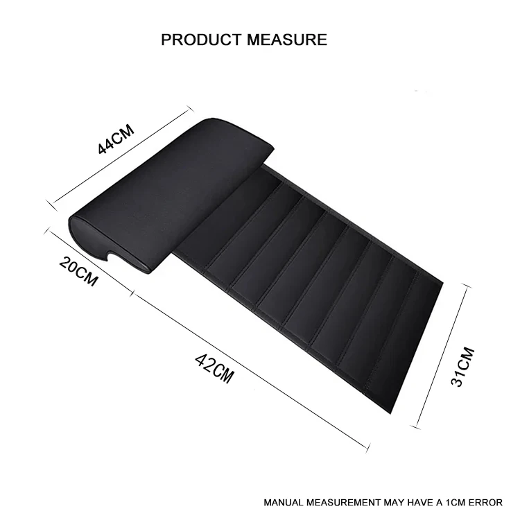 Auto Sitz Extender Bein Kissen Für Fahrer Leder Universal Bein Unterstützung Kissen Abdeckung Memory Foam Auto Sitz Extender Polsterung Matte – Detail 11