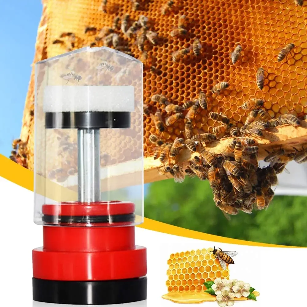 

2PCS/Lot Bee Marker Cage Queen Rearing Queen Bee Marking Tube Kit Queen Bee Plastic Metal Bottle Beekeeping Tools