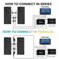 Panneau solaire Flexible 300W 600W, Kit de batterie de Charge solaire 12V 24V avec contrôleur 30A/60A pour Camping RV maison batterie d'énergie solaire 6