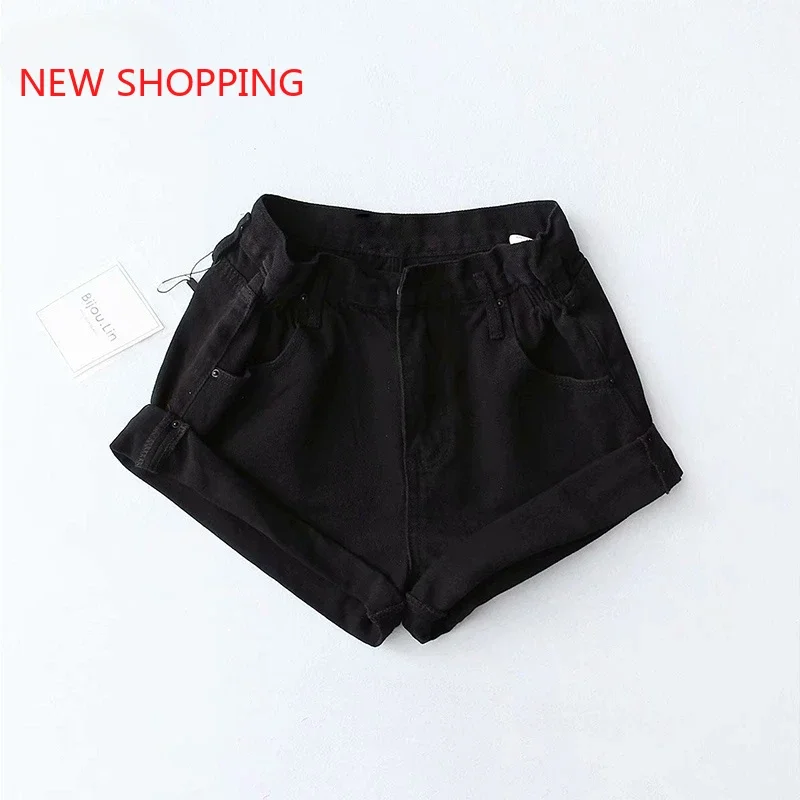 Harajuku Denim Shorts Women Summer 2024 New Button Fly Zipper Pockets Ladies Bottoms Korean Casual Wide Leg Shorts Femme Y2k