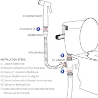 Handheld bidet sprayer set for toilet 6