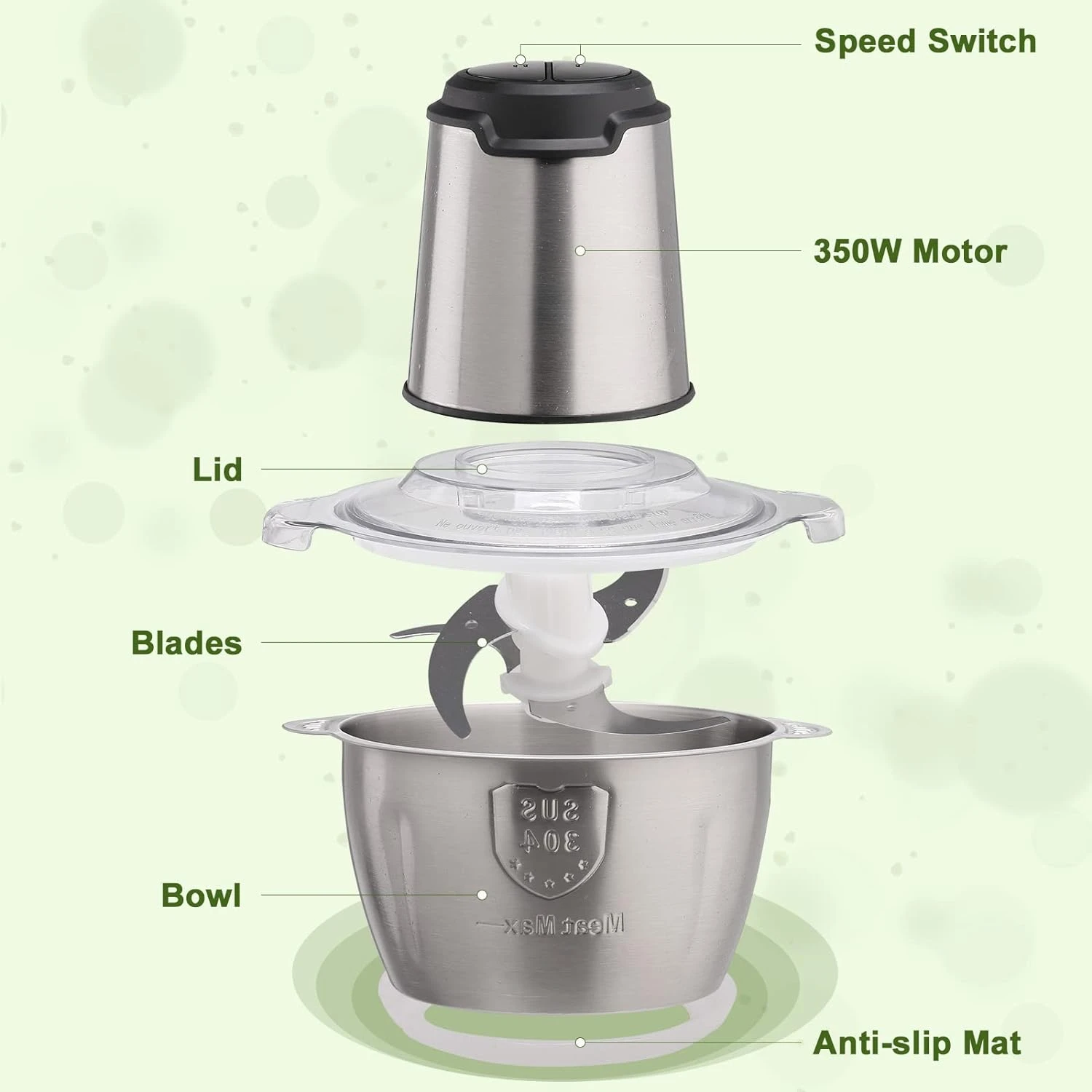 Electric Food Processor Chopper 6