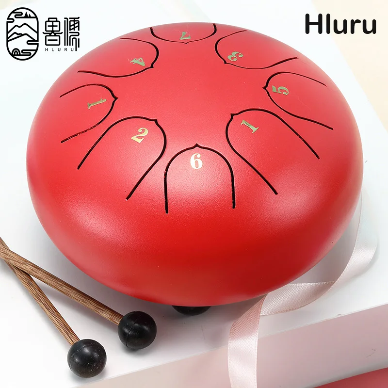 

HLURU Glucophone Steel Tongue Drum 6 Inch 8 Notes C Tone Music Drum Ethereal Drum Yoga Meditation Percussion Instrument