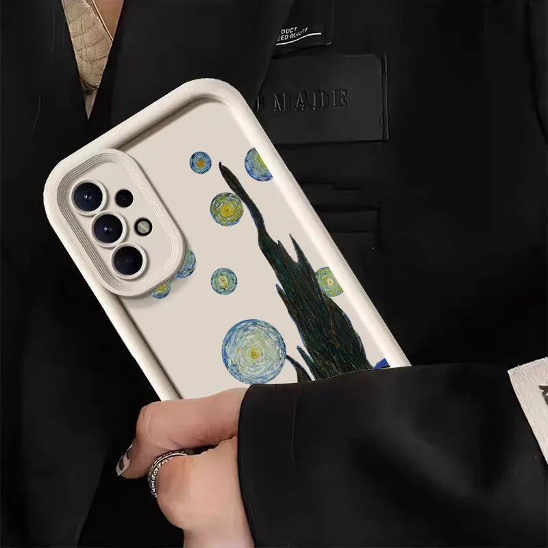Van Gogh Starry Night Sunflower Art Phone Case