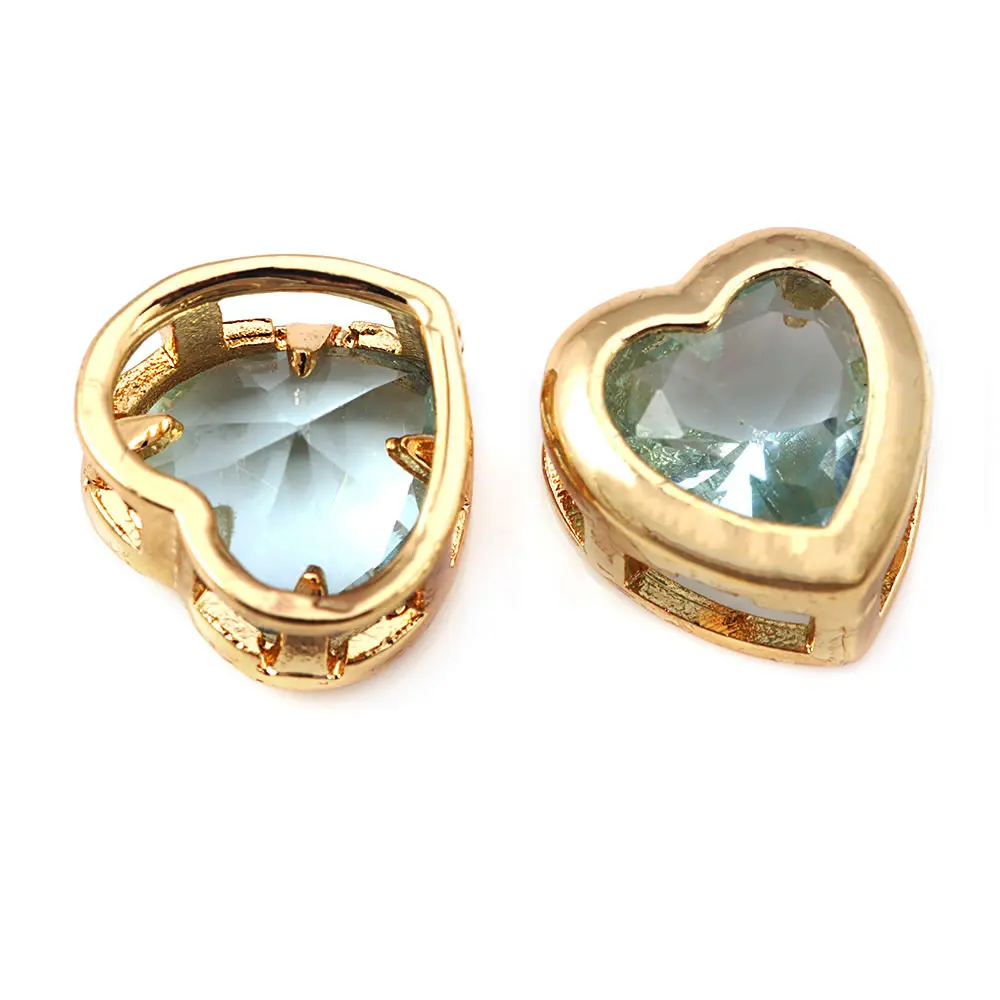 Pulsera de Abalorios de Brass de Oro 18K con Encantos de Corazón de Zirconia - details 9