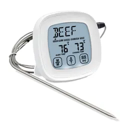 Thermomètre de cuisine numérique, affichage LCD, pour BBQ, viande, four, sonde alimentaire, capteur de température de l'eau et de l'huile, minuterie de cuisine, accessoires 