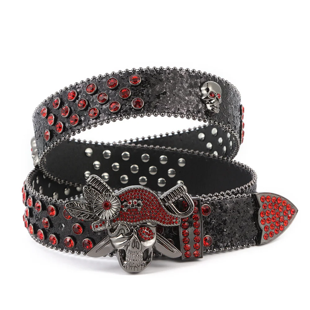 Diamond Belt Pirate Captain's alloy buckle sequin belt