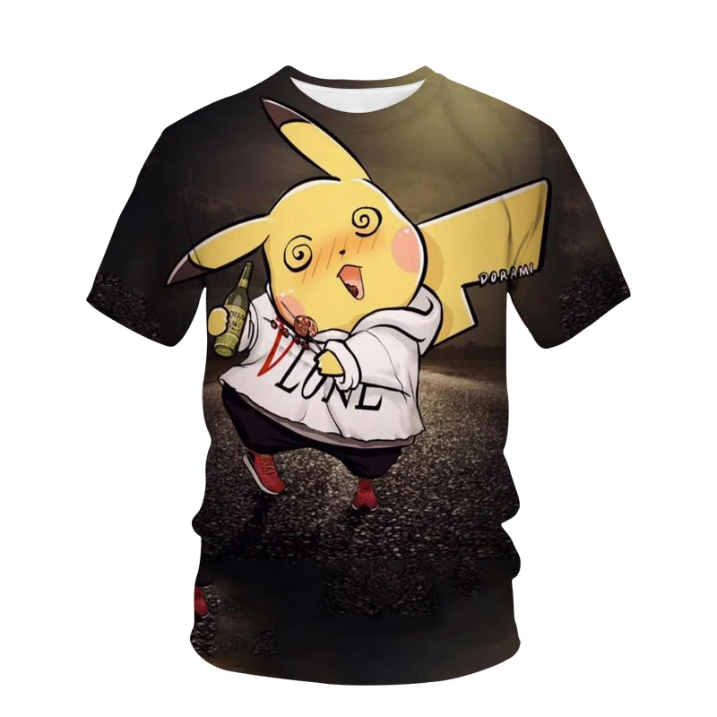 

2023 Pikachu boys clothes tops summer men's T-shirt children's short-sleeved T-shirt clothing cartoon children's girls fashion T