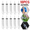 60ml/100ML Feeding Syringe Glue Filling Enema Syringe Nutrient Sterile Without Needle Watering for Industrial Hydroponics 1