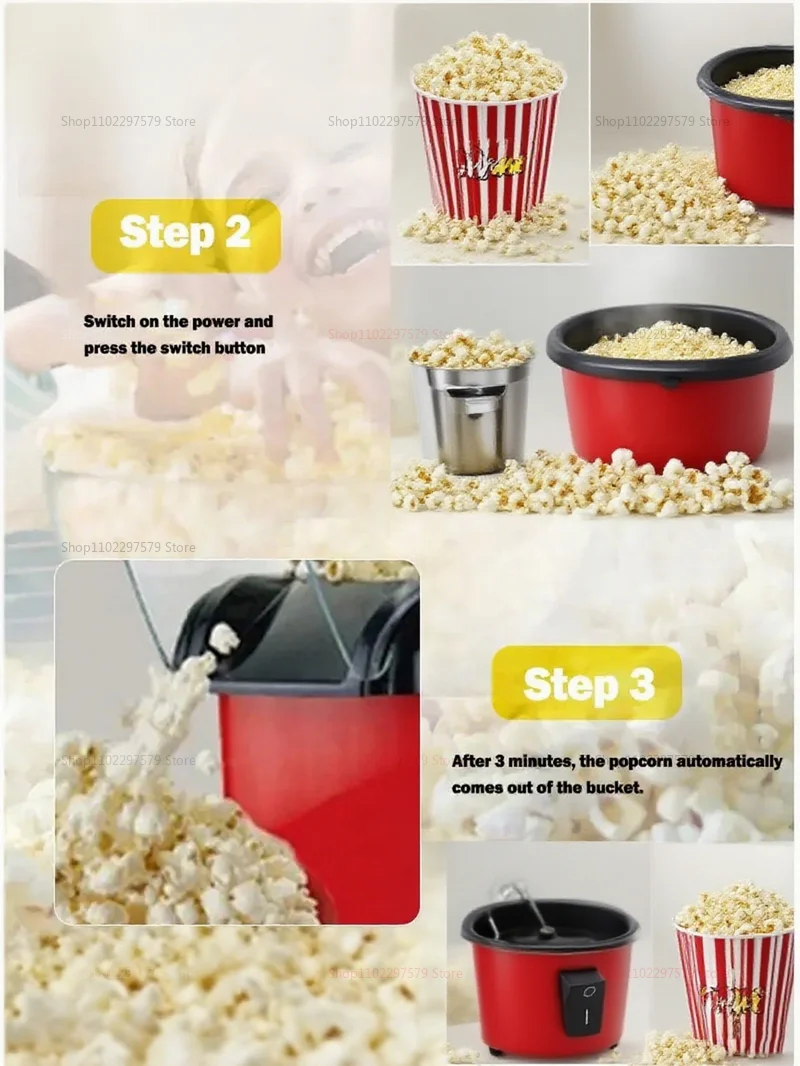 Description Picture 5 of itemMini Electric Popcorn Machine for Home Use Fast Heating Bubble Bag Popcorn Maker Ideal for Movie Nights Parties and Snacks