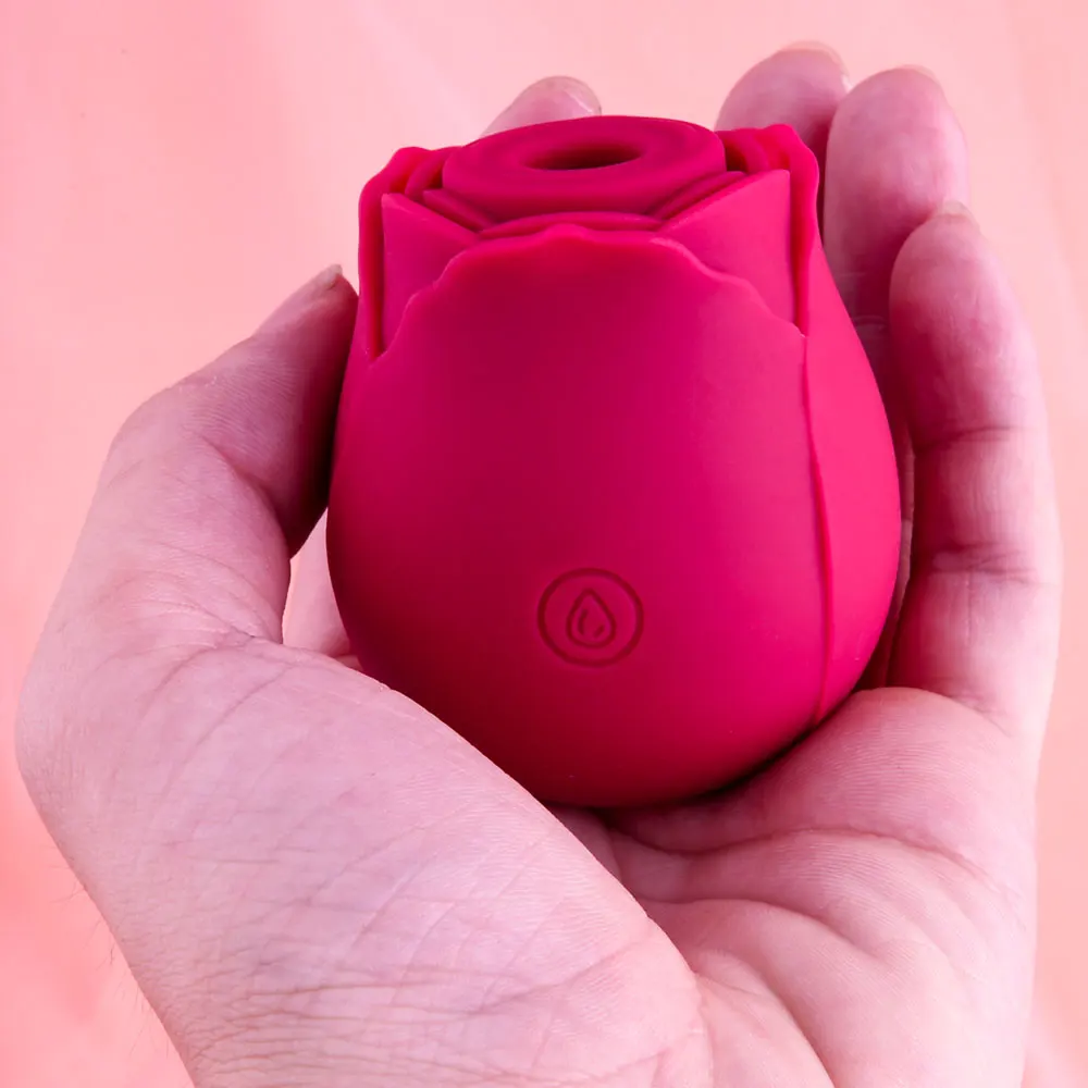 Rose Shape Sucking Vibrator Intimate Nipple Sucker Oral Powerful Licking Clitoris Stimulation Massager_voghion.com
