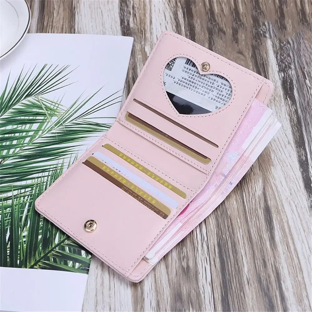 High Quality Women's Short Cute Wallets Ladies Small Wallet Student Two-fold Purse Female Fashion Money Bag