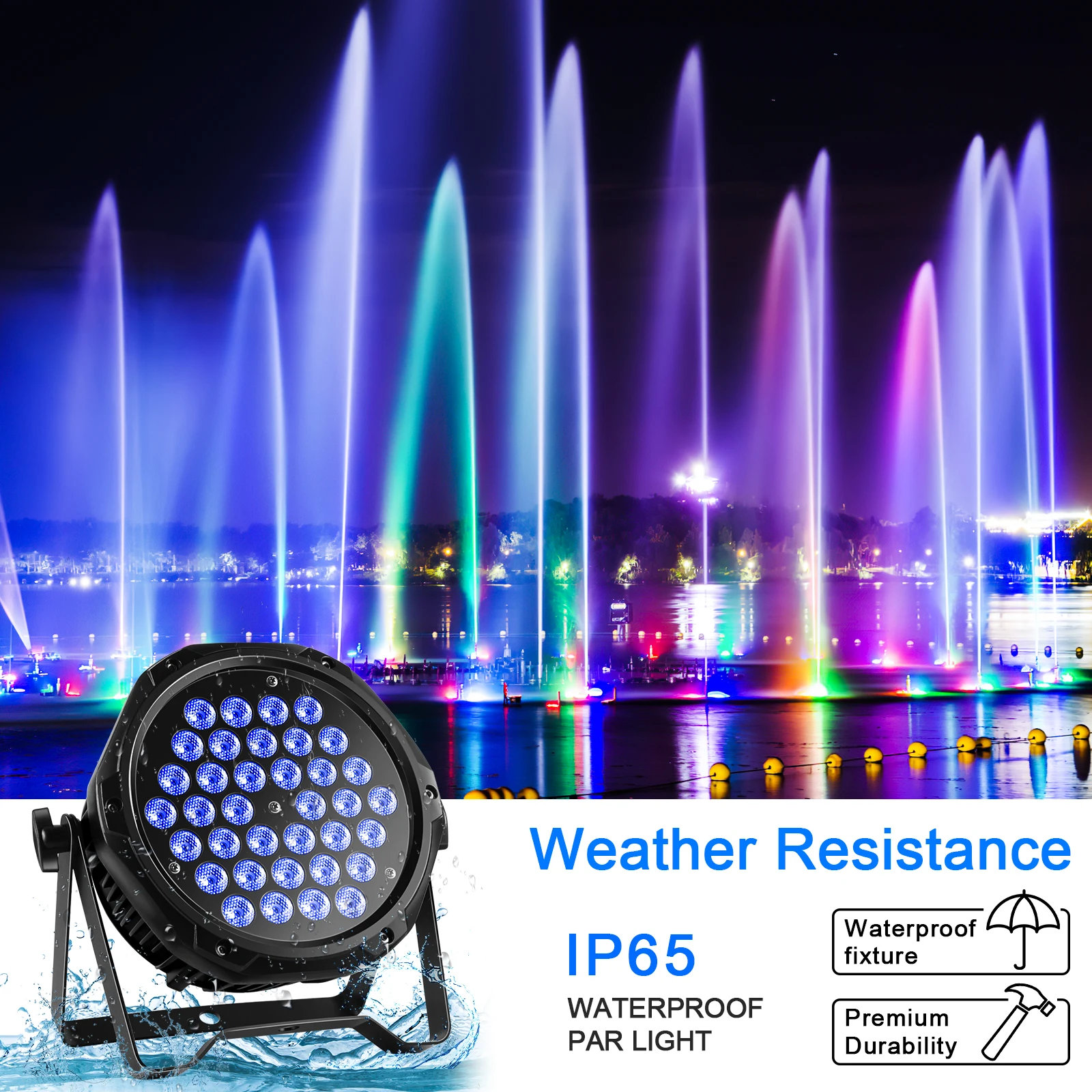 

Водонепроницаемый светильник RGB 3 в 1, класс защиты IP65, 36 шт.