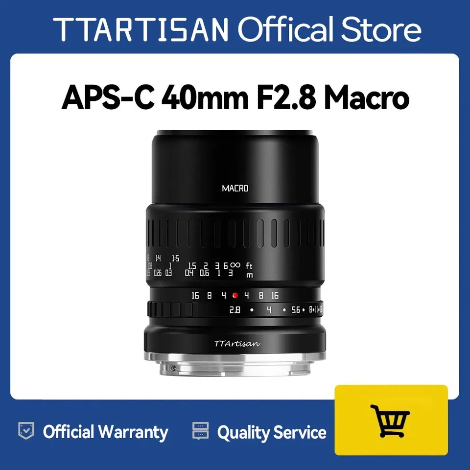 TTArtisan 40mm F2.8 Macro Lens for Sony E Mount a6600 Fujifilm XT4