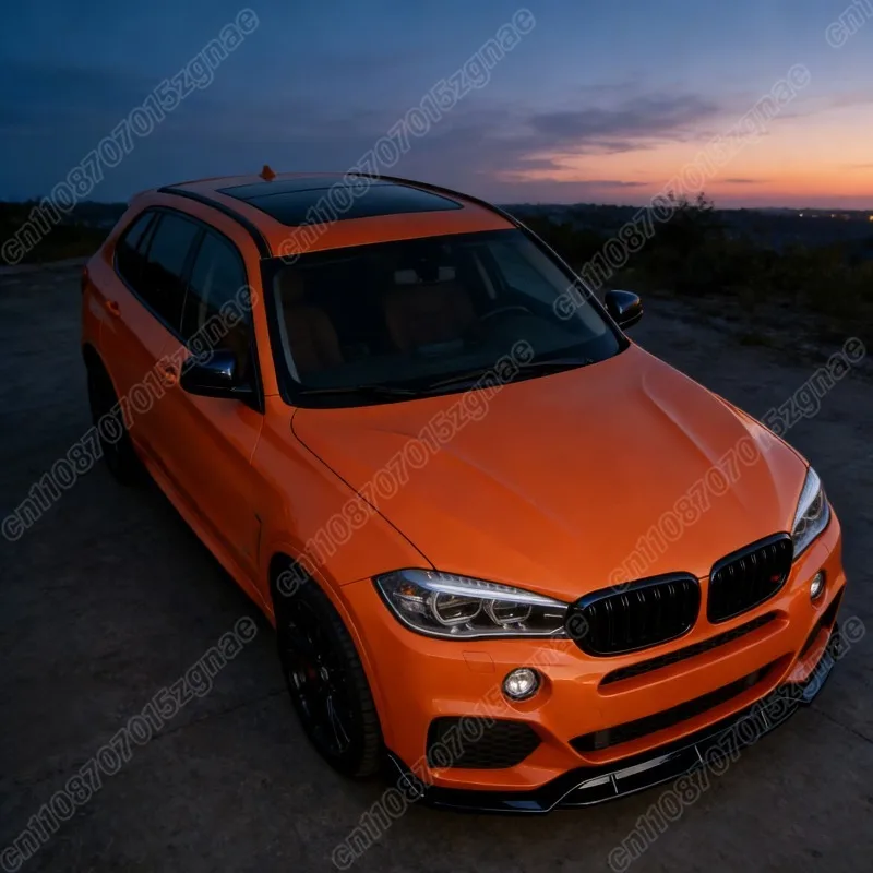 BMW X6 F16 M 스포츠 2014 2015 2016 2017 2018 2019 다스베이더 스타일 자동차 프론트 범퍼 립 ABS 스포일러 바디 개조 키트