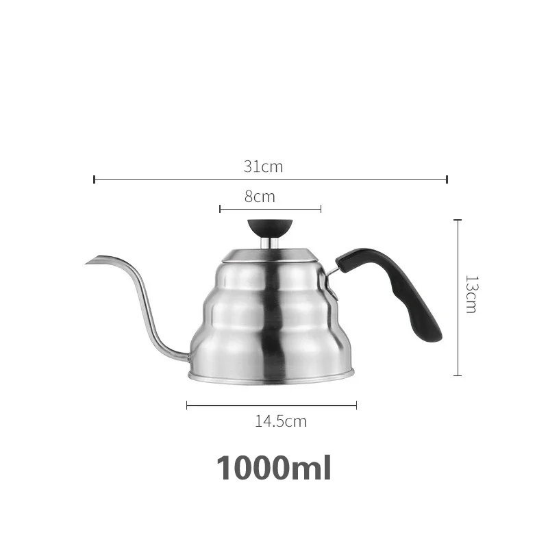 304 Stainless Steel Coffee Kettle Gooseneck Pour O...