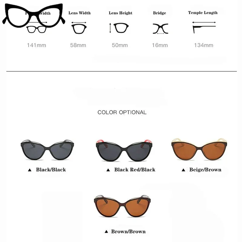 Luxury  Polarized Women Sunglasses Fashion Ladies Vintage Brand Designer Cat Eye Glasses Woman Female Sun Glasses 3