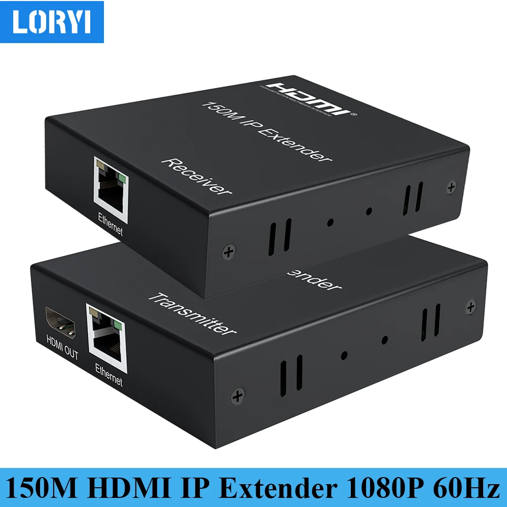 Loryi Hdmi Ip Extender 492Ft/150M Su Cat5E/6 1080P 60Hz Con Hdmi Loopout Locale 1-To-Many Trasmissione Su Switch Ethernet