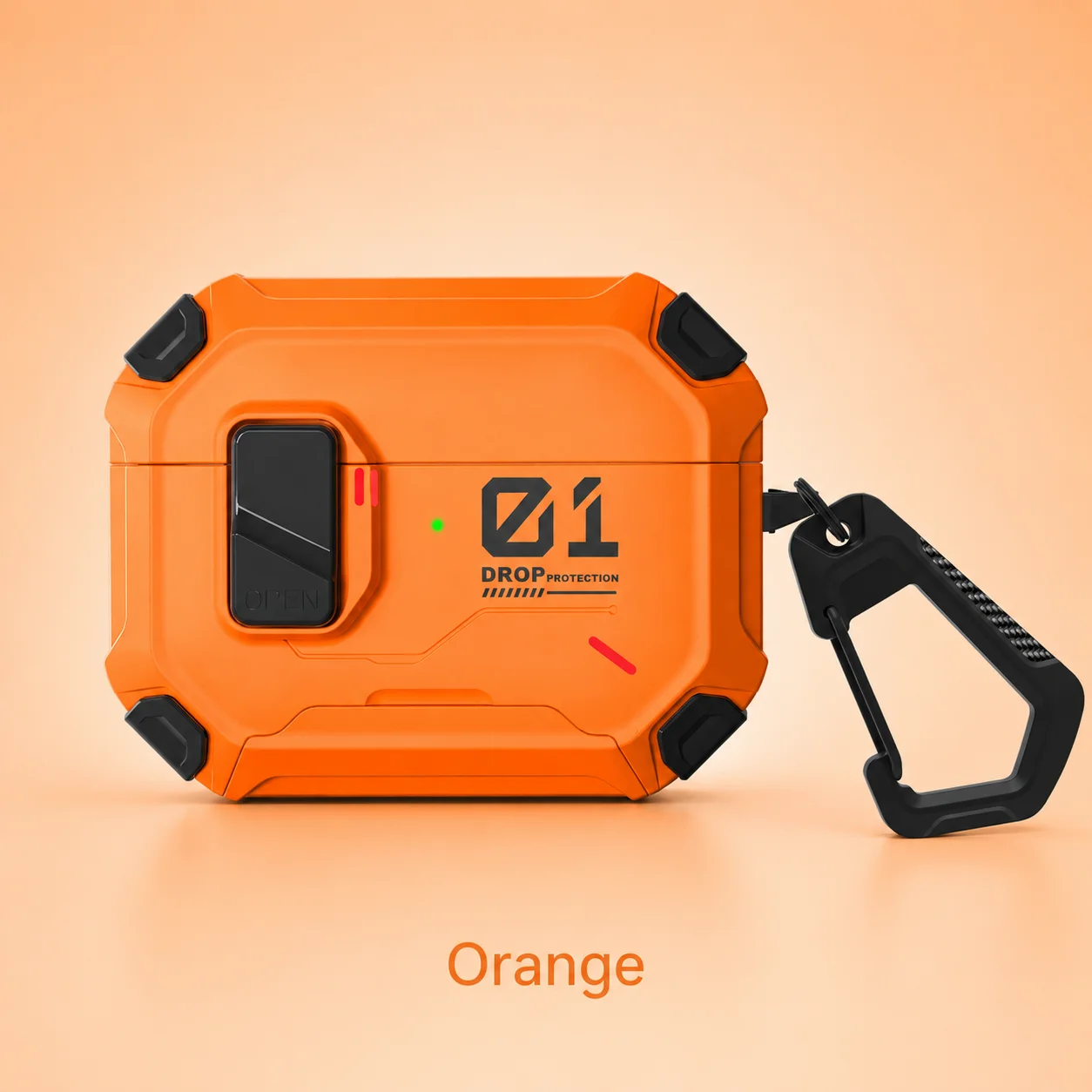 Rugged Protective Hard Shell Case with Carabiner