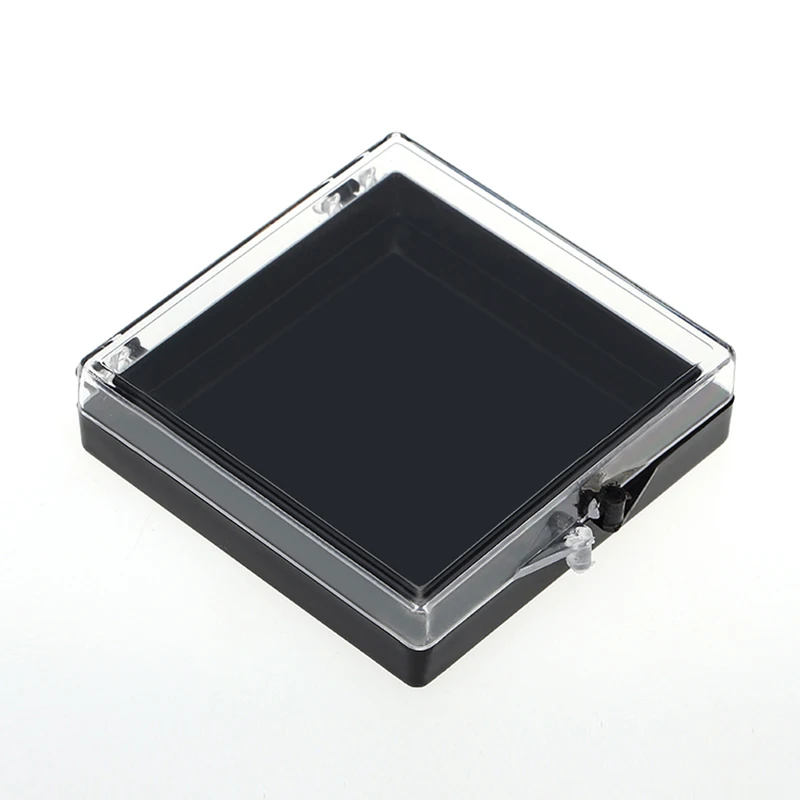 

Square Plastic Boxes Empty Storage Organizer Containers with Hinged Lids for Small Items and Other Craft Projects, 7x7x1.9cm