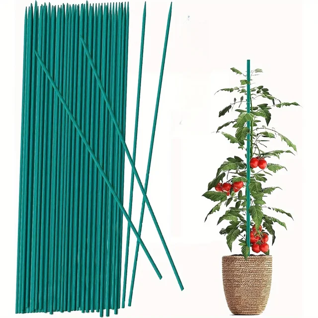 25pcs, Bamboo Plant Stakes, Plant Sticks Support, Floral Plant Support Wooden, Indoor Gardening Plant Supports 2