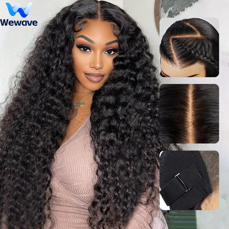 Wewave 13x6 Hd dentelle frontale perruque vague d'eau perruque de cheveux humains bouclés perruques 1b noir vague profonde perruques cheveux brésiliens perruques cheveux humains