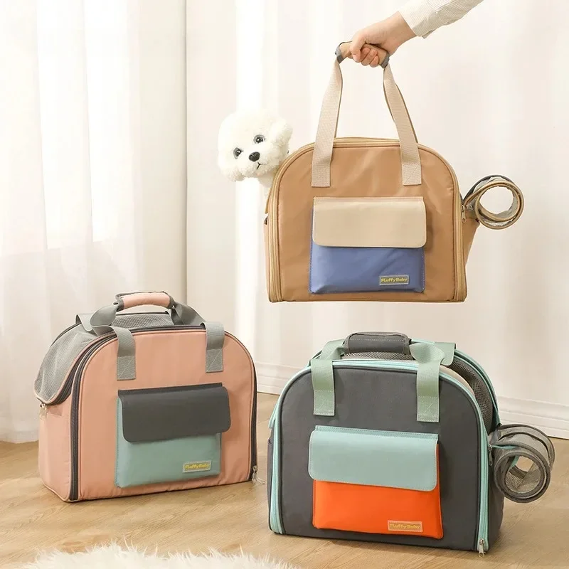 Multifunctional Pet Carrier Bag for Cats & Dogs-Breathable Shoulder & Backpack Handbag, Max 4KG