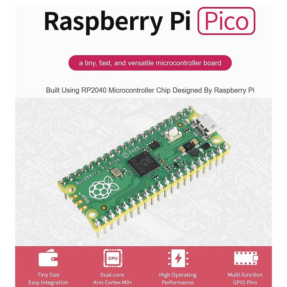 Pico  ŰƮ, RP2040 Ĩ  ũ Ʈѷ ,  ھ  M0 + μ 