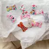 5 pcs/set Bone Shape Pet Hair Accessories for Small Dogs Cute Pet Hairpin Dog Hair Clip Cat Grooming Supplies Snap Hair Clips 1