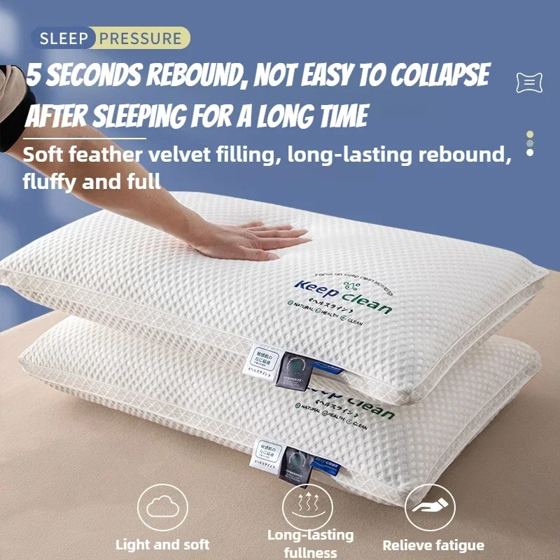 3D Neck Pillow with High Elasticity and Non Collapse, Soft Neck Protection, Single Person Sleeping Pillow Hotel Home Bedding 1PC 5