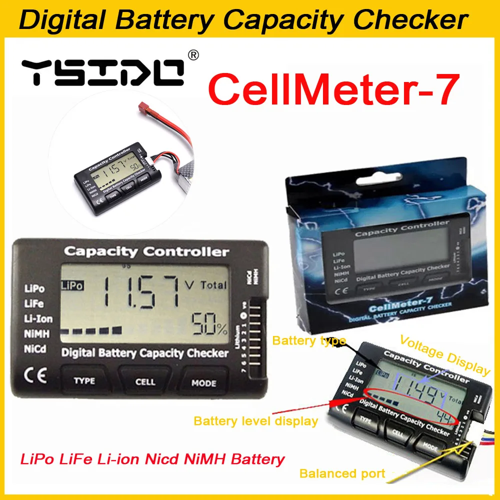 健康管理・計測計 yu_kari YSIDO RC CellMeter-7 Digital LiPo LiFe Li-ion Nicd NiMH