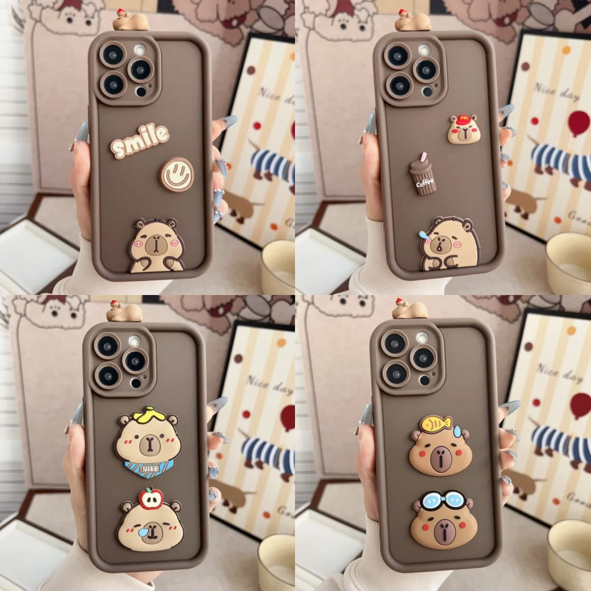 Capibala Multistep Phone Case with Head Doll Accessory